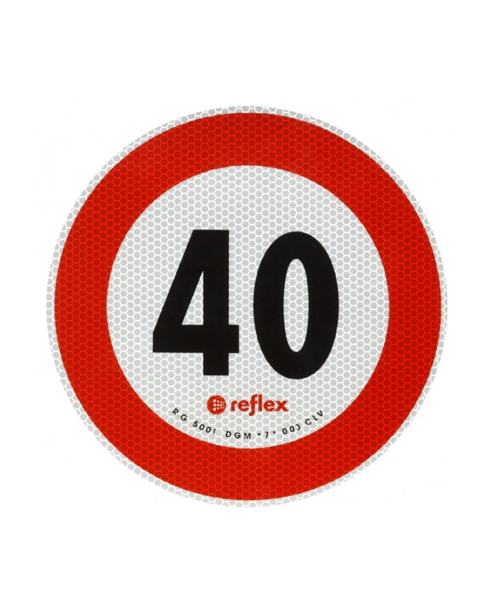 Adesivo riflettente LAMPADA limite di velocità 100 km/h cartello B-33
